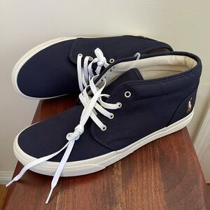 Polo Ralph Lauren Keaton Chukka Mid-Top Navy Sneakers/Shoes, Men’s Size 12